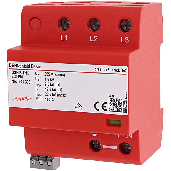 DEHN Anwendungsoptim.Kombi-Abl. Typ 1+2 TN-C-Systeme DSH B TNC 255 FM